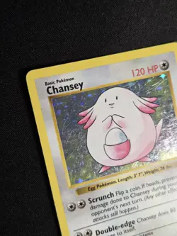 Chansey 3/102 HP+ Base Set Shadowless Holo Rare Vintage WOTC Pokemon Card - Image 4