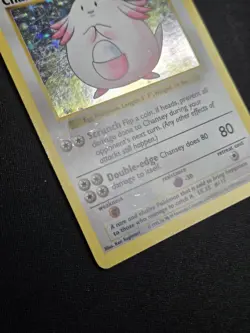 Chansey 3/102 HP+ Base Set Shadowless Holo Rare Vintage WOTC Pokemon Card - Image 5