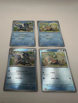 Froakie and Frogadier Chaos Rising Reverse Holo and Regular Pokemon TCG NM - Image 1