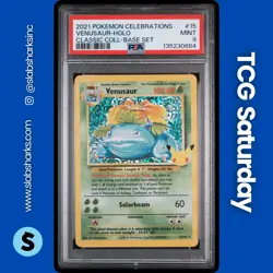 2021 POKEMON SWORD SHIELD CELEBRATIONS CLASSIC COLLECTION #15/102 VENUSAUR PSA 9 - Image 1