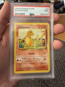 1999 POKEMON BASE SET UNLIMITED #46 CHARMANDER PSA 9 - Image 1