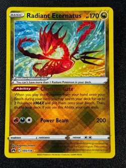 Pokemon TCG Radiant Eternatus 105/159 Crown Zenith Radiant Rare NM - Image 1