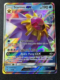 Pokemon TCG Starmie GX 14/68 Hidden Fates Ultra Rare NM - Image 1