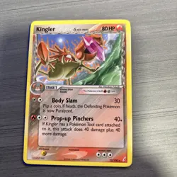 Pokemon Kingler TCG Card 22/100 EX Crystal Guardians Delta Species 2006 Rare - Image 1