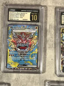 CGC 10 PRISTINE Hearthflame Mask Ogerpon Ex 204/187 SAR Pokemon Card 112 - Image 1