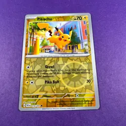 Pokemon Card Pikachu Paldean Fates Reverse Holo 018/091 Trading Card TCG - Image 1