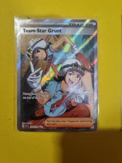 Pokemon TCG Team Star Grunt Scarlet Violet Holo Ultra Rare Card 242/198 - Image 1