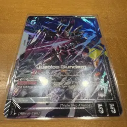 Justice Gundam Alternate Art Foil - GD01-066 LR+ NM - Gundam TCG Card Game - Image 2