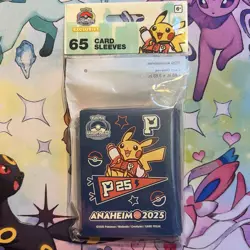 Pokemon World Championships 2025 Anaheim Pikachu Varsity Card Sleeves New - Image 1