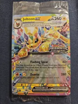 Pokemon TCG Prismatic Evolutions Jolteon Ex 030/131 Surprise Box Stamped Card - Image 1