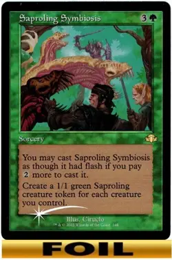 1x - Saproling Symbiosis - RETRO FRAME FOIL - Dominaria Remastered - NM MTG - Image 1