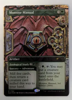 Monster Manual (Rainbow Foil) Secret Lair Drop Foil, NM, Free shipping - MTG - Image 1