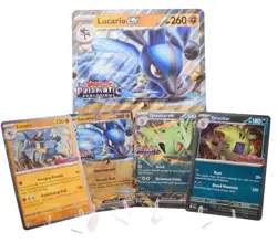 Pokemon Stamped Promos Prismatic Evolutions Lucario Tyranitar ex Premium - Image 1