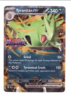 Pokemon Stamped Promos Prismatic Evolutions Lucario Tyranitar ex Premium - Image 2