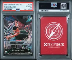 2025 ONE PIECE OP12 LEGACY OF THE MASTER ALTERNATE ART #020 RORONOA ZORO PSA 10 - Image 2
