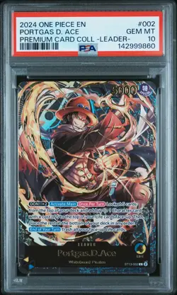 2024 ONE PIECE PREMIUM CARD COLLECTION -LEADER COLLECTION- PORTGAS D. ACE PSA 10 - Image 1