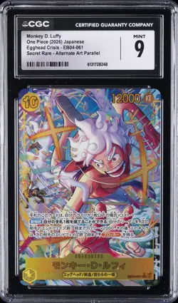 2026 ONE PIECE EGGHEAD CRISIS JAPANESE #EB04-061 MONKEY D. LUFFY CGC 9 - Image 1