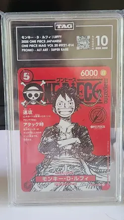 TAG GEM MINT 10 [987] Monkey D. Luffy ST21-014 One piece Magazine Vol.20 Promo - Image 1