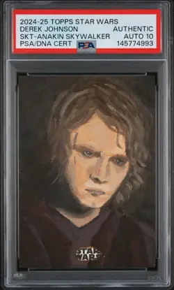 2024-2025 TOPPS STAR WARS SKETCH CARDS DEREK JOHNSON PSA AUTHENTIC AUTO 10 - Image 1
