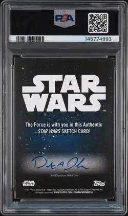 2024-2025 TOPPS STAR WARS SKETCH CARDS DEREK JOHNSON PSA AUTHENTIC AUTO 10 - Image 2