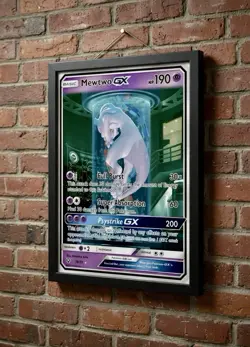 * MEWTWO GX 78/73 * Pokemon Card Wall Decor, Unframed Poster / Prints - Image 1
