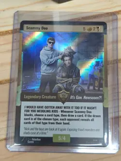 World War Woke Scammy Doo Legendary Creature v1.1 First Edition Card NRMT+ Holo - Image 2