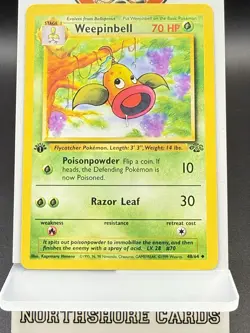 1999 Pokemon 1st Edition - Weepinbell - Jungle Set 48/64 - Unplayed TCG Card! - Image 1