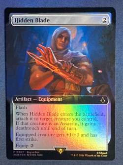 MTG Hidden Blade (Extended Art) - Buy-A-Box Promos BABP Card Magic the Gathering - Image 1