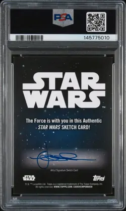 2024-2025 TOPPS STAR WARS SKETCH CARDS JEFFREY BENITEZ PSA AUTHENTIC AUTO 10 - Image 2