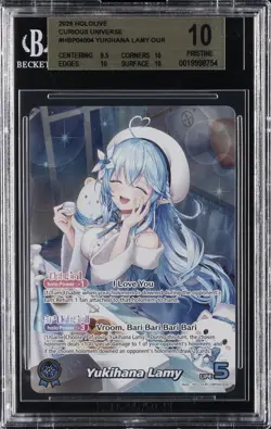 2026 HOLOLIVE OFFICIAL CARD GAME HBP04-CURIOUS UNIVERSE YUKIHANA LAMY BGS 10 - Image 1