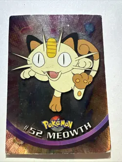 Miaouss-Meowth #52_ Foil_ Pokemon Topps Series 1_French_ Excellent - Image 1