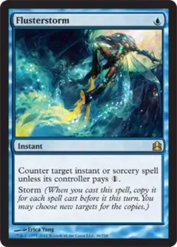 Moderate Play, English MTG Regular Flusterstorm Commander Magic the Gathering - Image 1