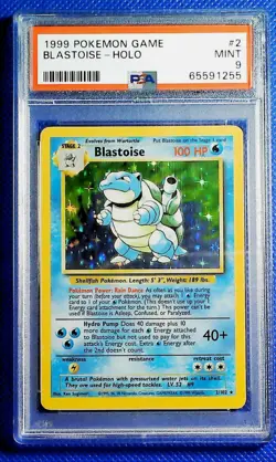 Blastoise PSA 9 Rare Holo 1999 Pokemon Trading Card Game - Image 1