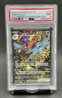 PSA 9 Greninja ex Pokemon SFA Shrouded Fable SVP #132 Black Star Promo MINT - Image 1