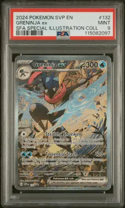 PSA 9 Greninja ex Pokemon SFA Shrouded Fable SVP #132 Black Star Promo MINT - Image 3
