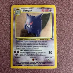 Pokemon Gengar 5/62 Fossil Holo Rare 1999 WOTC Damaged Warped See Pics - Image 1