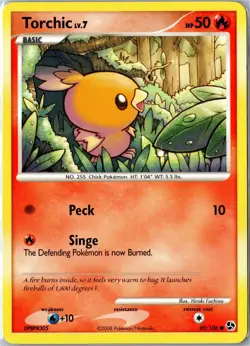 Pokemon Card - Torchic 89/106 Great Encounters Common Heavily Played - Image 1