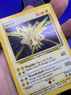1999 Pokemon Base Set Unlimited Zapdos Holo Rare 16/102 LP - Image 5