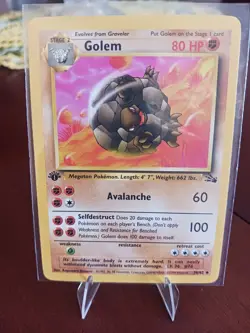 Pokemon Golem 36/62 + Graveler + Geodude Fossil 1st Editions NM/M Never Played - Image 1