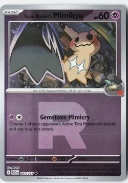 Team Rocket's Mimikyu 097/217 Ascended Heroes Pokemon Reverse Holo NM - Image 1