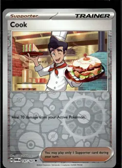 Pokemon Cook 147/167 Twilight Masquerade Reverse Holo Uncommon 5 Card Lot - Image 1