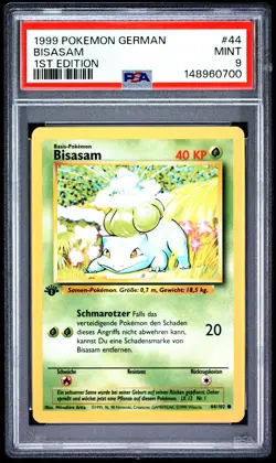 1999 POKEMON GERMAN 1ST EDITION #44 BISASAM PSA 9 - Image 1