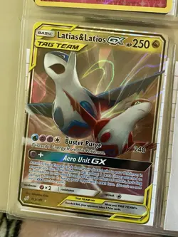 Pokemon Sun & Moon Team Up Rare Holo Latias & Latios GX #113/181 - Image 3