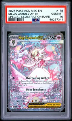 2025 POKEMON MEGA EVOLUTION ILLUSTRATION RARE #178 MEGA GARDEVOIR EX PSA 10 - Image 1
