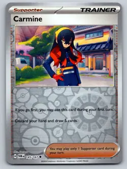 Carmine 145/167 Uncommon Twilight Masquerade Pokemon Reverse Holo Near Mint - Image 1