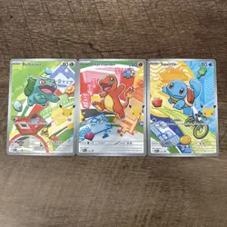 Pokemon TCG First Partner Illustration Collection Series 1 Kanto GEN 1 Starters - Image 1