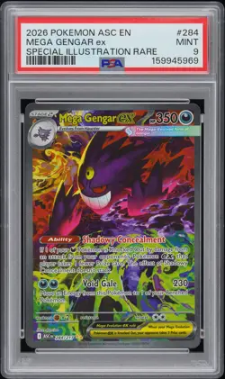 2026 POKEMON ASCENDED HEROES SPECIAL ILLUSTRATION RARE MEGA GENGAR EX PSA 9 - Image 1