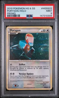 2010 POKEMON HEARTGOLD & SOULSILVER PROMO #HGSS22 PORYGON-HOLO PSA 9 - Image 1