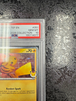 2026 POKEMON TEF EN PIKACHU POKEMON DAY 2026 COLLECTION #051 💎PSA 10 - Image 2