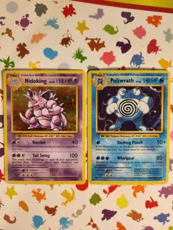 Nidoking & Poliwrath Holo Evolutions XY Pokemon Tcg - Image 1